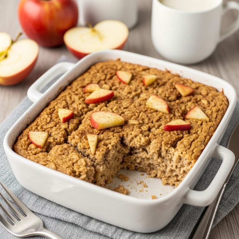 Cozy Apple Cinnamon Baked Oatmeal – Perfect Make-Ahead Breakfast!