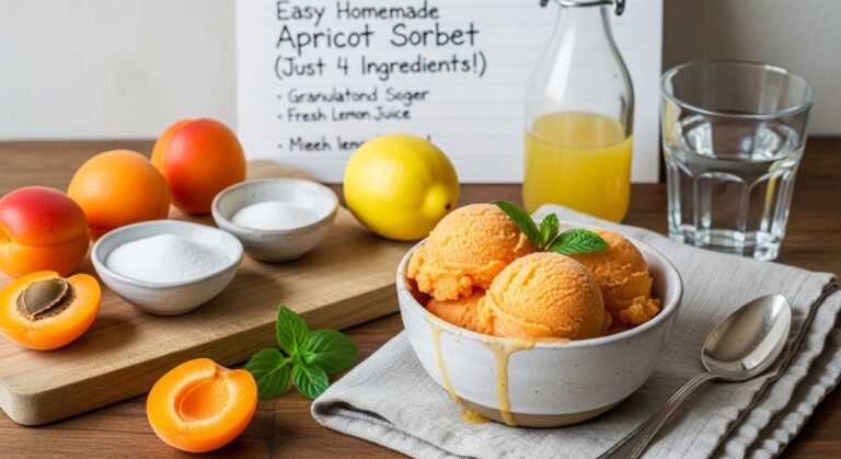Easy Homemade Apricot Sorbet Recipe (Just 4 Ingredients!)