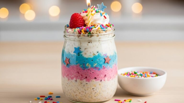 Birthday Cake Overnight Oats Recipe (Celebration Breakfast Made Easy!)