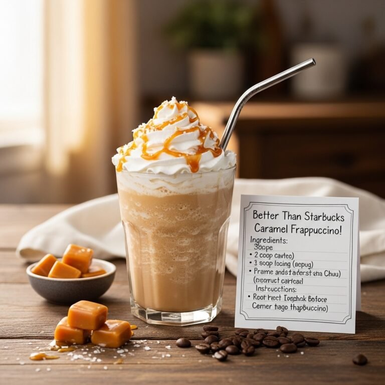 Easy Homemade Caramel Frappuccino Recipe (Better Than Starbucks!)