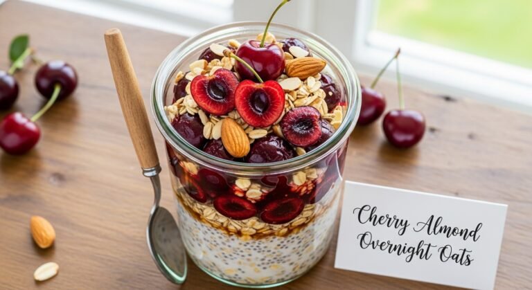 Cherry Almond Overnight Oats Recipe – Easy Make-Ahead Breakfast