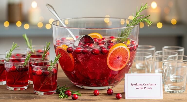 Sparkling Cranberry Vodka Punch Recipe (Perfect for Parties!)