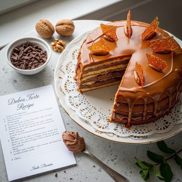 Dobos Torte Recipe: Elegant Hungarian Layer Cake with Caramel Top