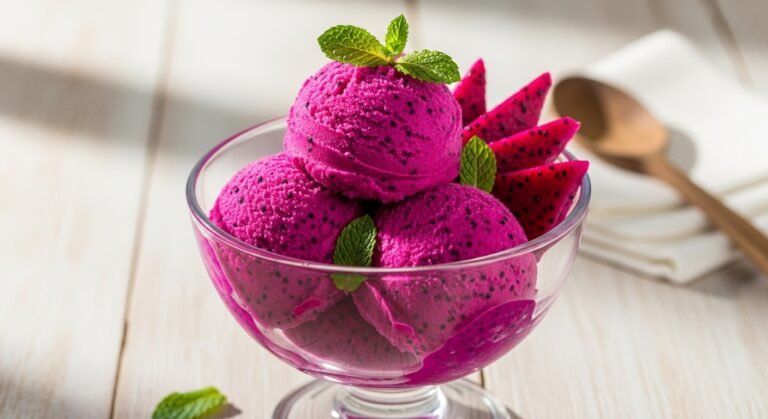 Stunning Dragon Fruit Sorbet Recipe (Vibrant, Easy & Instagram-Worthy!)