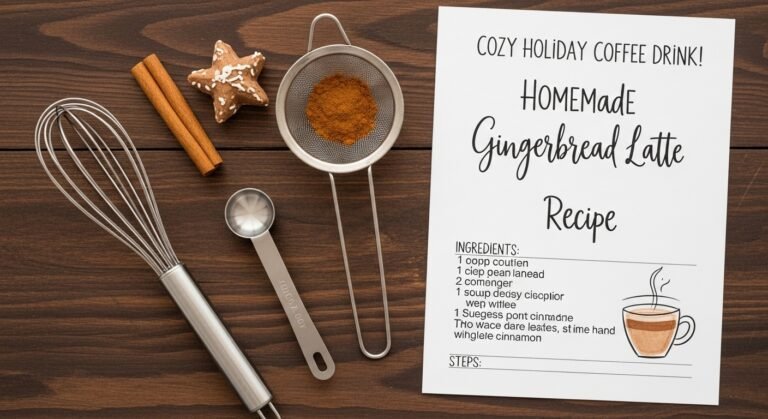 Homemade Gingerbread Latte Recipe (Cozy Holiday Coffee Drink!)