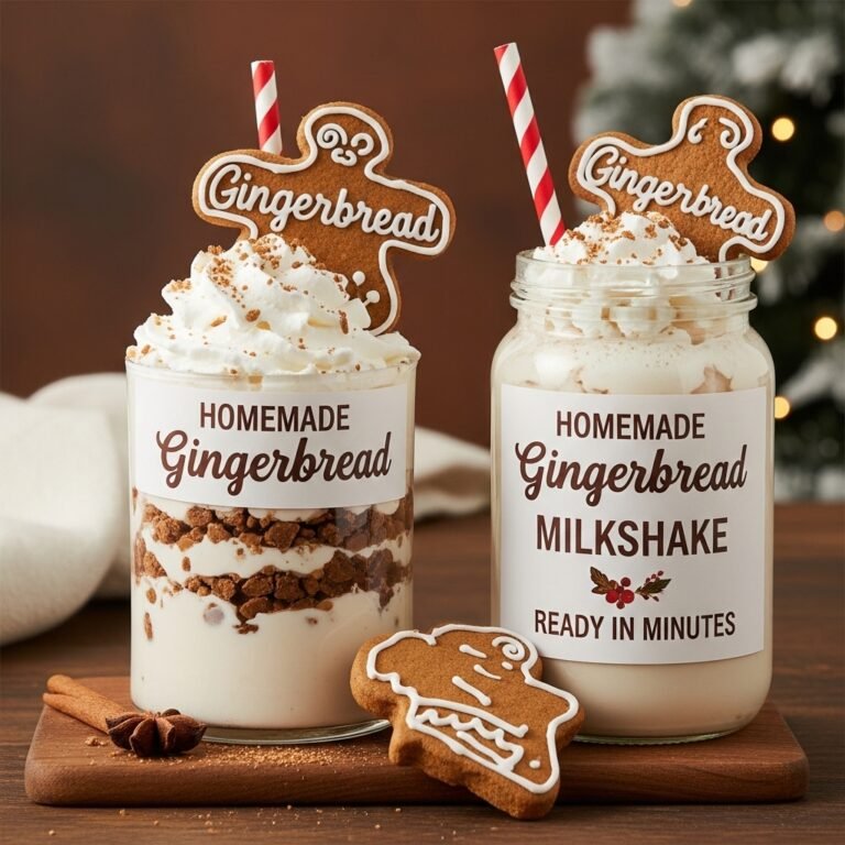 Homemade Gingerbread Milkshake Recipe: A Cozy Holiday Treat That’s Ready in Minutes