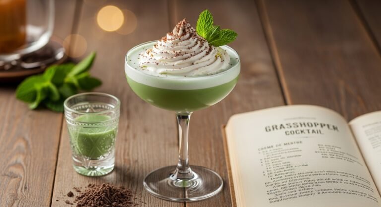 Grasshopper Cocktail Recipe – Classic Mint Chocolate Dessert Drink