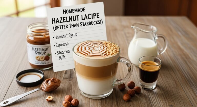 Homemade Hazelnut Latte Recipe (Better Than Starbucks!)