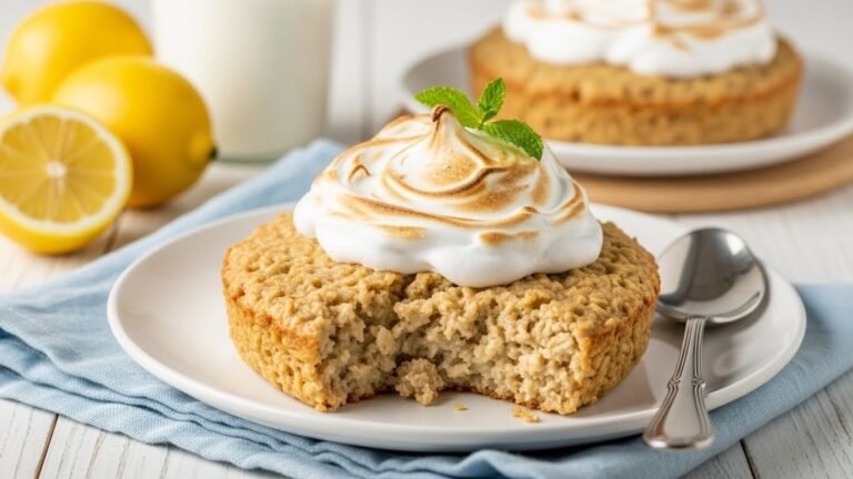 Bright & Zesty Lemon Meringue Baked Oatmeal (Easy Spring Breakfast!)