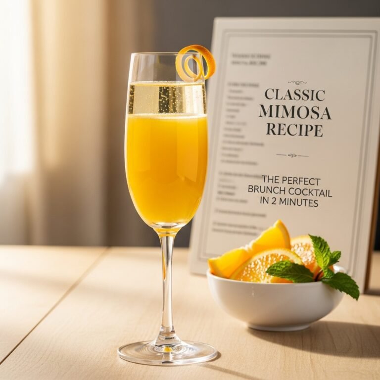 Classic Mimosa Recipe – The Perfect Brunch Cocktail in 2 Minutes