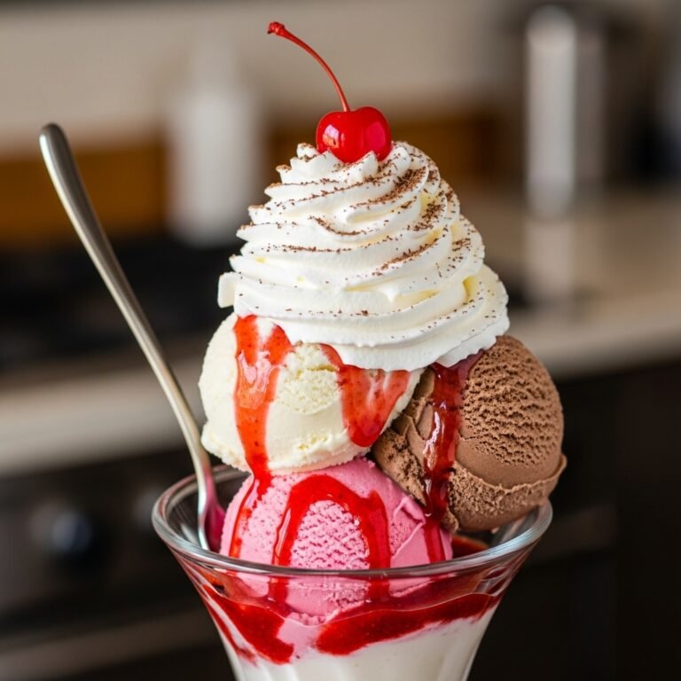 Classic Neapolitan Sundae Recipe: Three Flavors, One Perfect Dessert