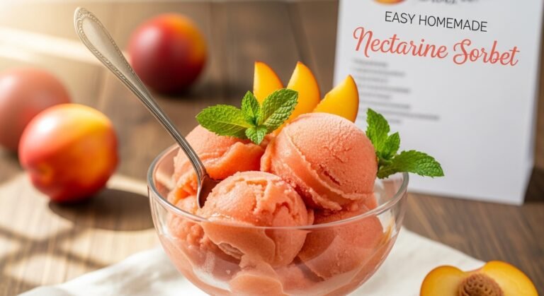 Easy Homemade Nectarine Sorbet Recipe – Fresh, Fruity & Foolproof