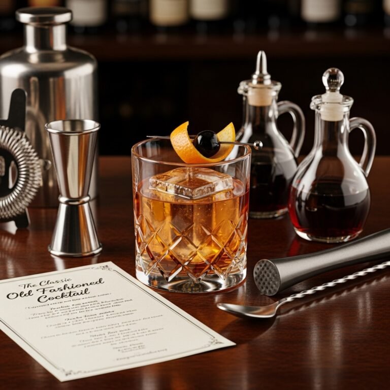 The Classic Old Fashioned Cocktail Recipe – Timeless, Simple & Perfectly Balanced