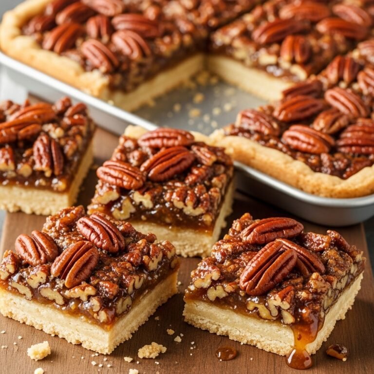 Pecan Pie Bars Recipe: Easy Shortbread Crust with Gooey Pecan Filling