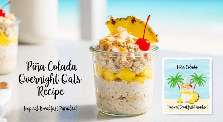 Piña Colada Overnight Oats Recipe (Tropical Breakfast Paradise!)