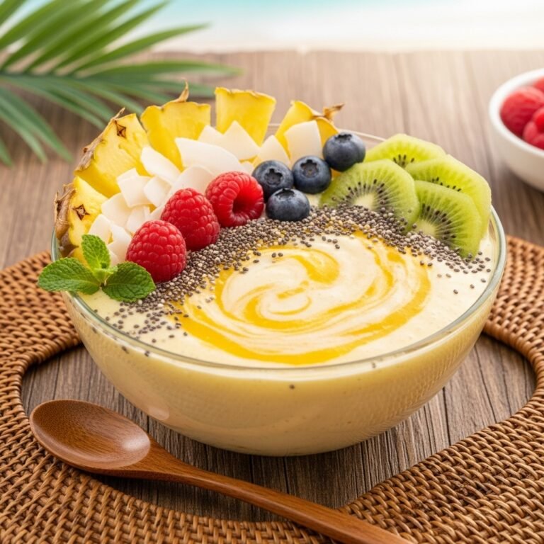 Pineapple Smoothie Bowl Recipe – Tropical, Creamy & Perfectly Refreshing!