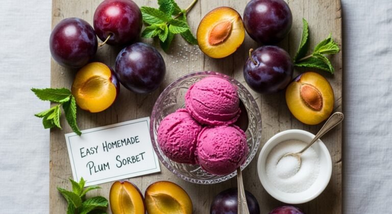 Easy Homemade Plum Sorbet Recipe – Fresh, Fruity & Dairy-Free