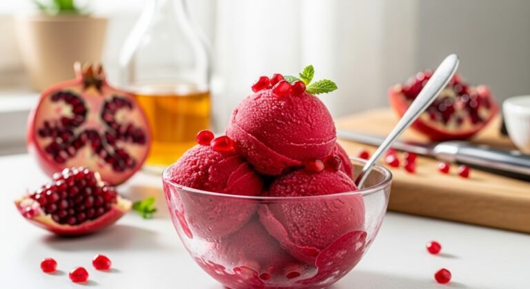 Easy Homemade Pomegranate Sorbet Recipe (Refreshing & Dairy-Free!)