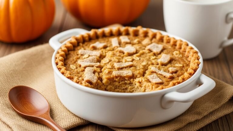 Cozy Pumpkin Pie Baked Oatmeal (Easy Fall Breakfast Recipe!)