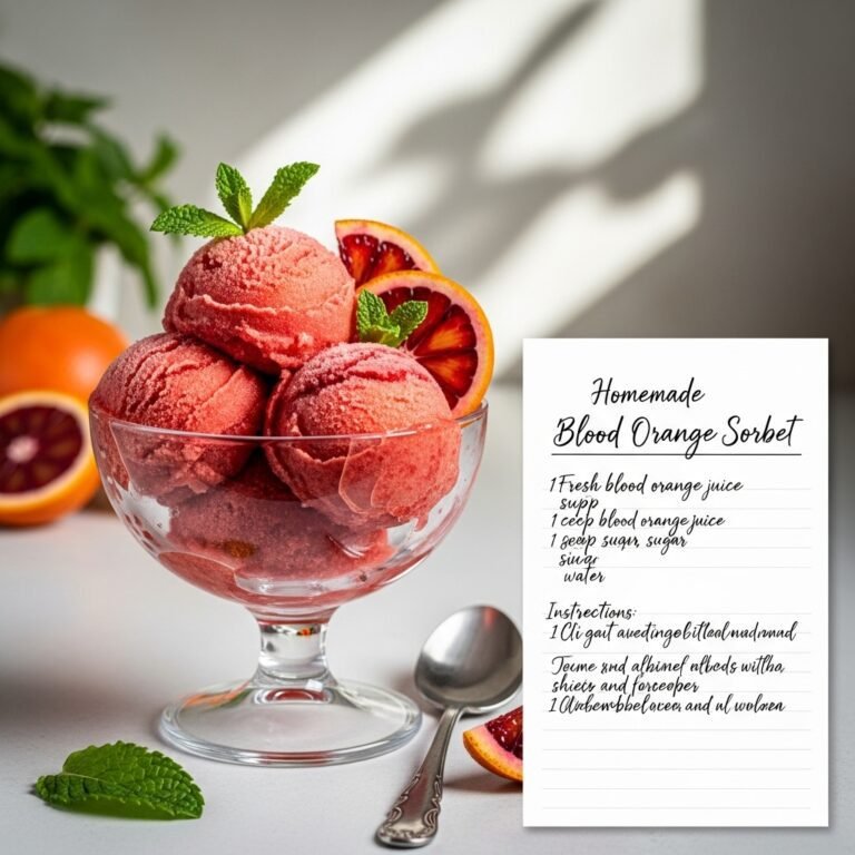 Stunning Homemade Blood Orange Sorbet Recipe: Elegant, Vibrant, and Absolutely Delicious