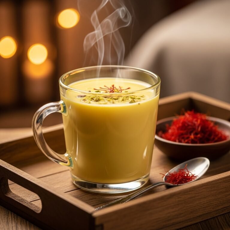 Golden Saffron Milk Recipe: The Luxurious Bedtime Drink That Soothes & Nourishes