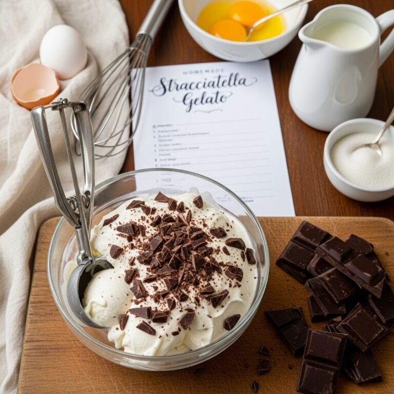 Homemade Stracciatella Gelato Recipe – Authentic Italian Chocolate Chip Gelato