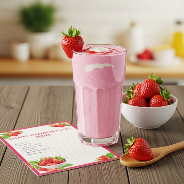 Creamy Strawberry Lassi Recipe: The Perfect Sweet & Refreshing Indian Yogurt Drink