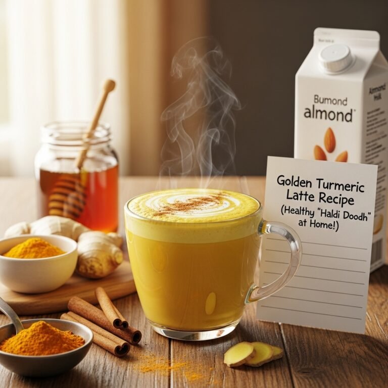 Golden Turmeric Latte Recipe (Healthy “Haldi Doodh” at Home!)