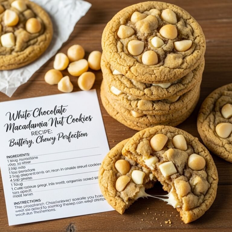 White Chocolate Macadamia Nut Cookies Recipe: Buttery, Chewy Perfection